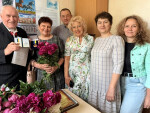 Валентина Шаповала почесного професора ПДМУ відзначено нагрудним знаком ректора з нагоди 85-річного ювілею.
